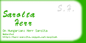 sarolta herr business card